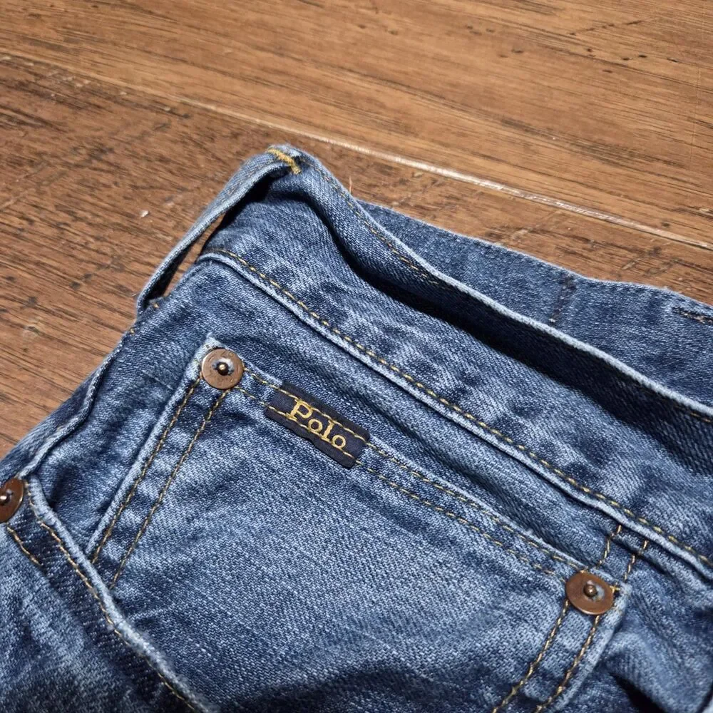 Polo Ralph Lauren Jeans Mens (42x30) 40x30 Blue The Hampton Relaxed Straight